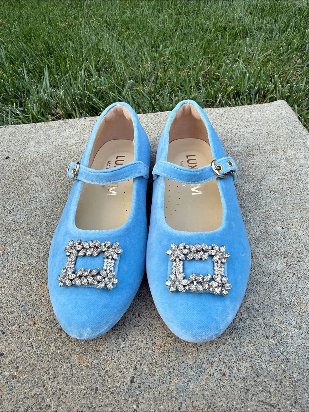 Luxelim sz 29 NEW Lila Velvet Shoes blue